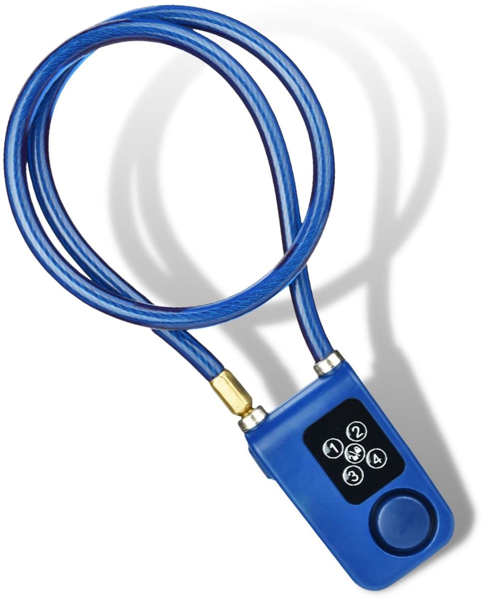Dailygoods- Antidiefstalslot met Alarm - Fietsslot Cijferslot - Vouwslot - Veiligheidsslot - Smart Alarm Lock - Schokbestendig bij Verplaatsen
