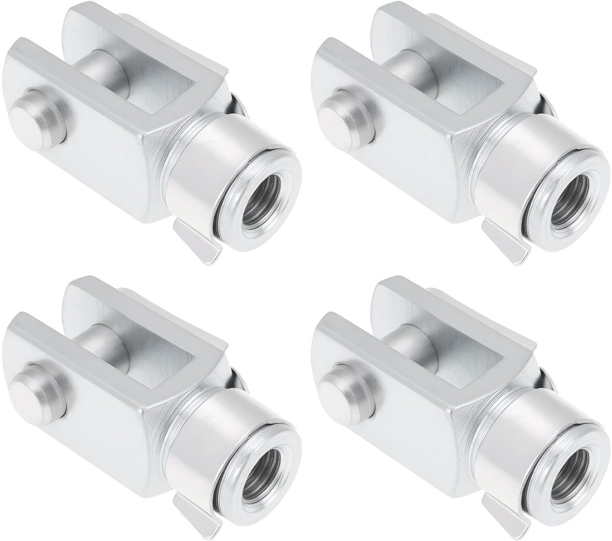 Dailygoods- Clevis 4 Stuks - Quick Release - Universele Montage - Duurzame Constructie - 42mm Lengte - Veerpen Inclusief - Haak