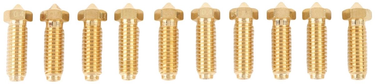 Dailygoods- Mondstuk 3D Printer - Messing Nozzle Kit - Vervanging voor PLA/ABS/PETG - 0,4 mm - Compatibel met S1 Combo - Max. temperatuur 320 ℃