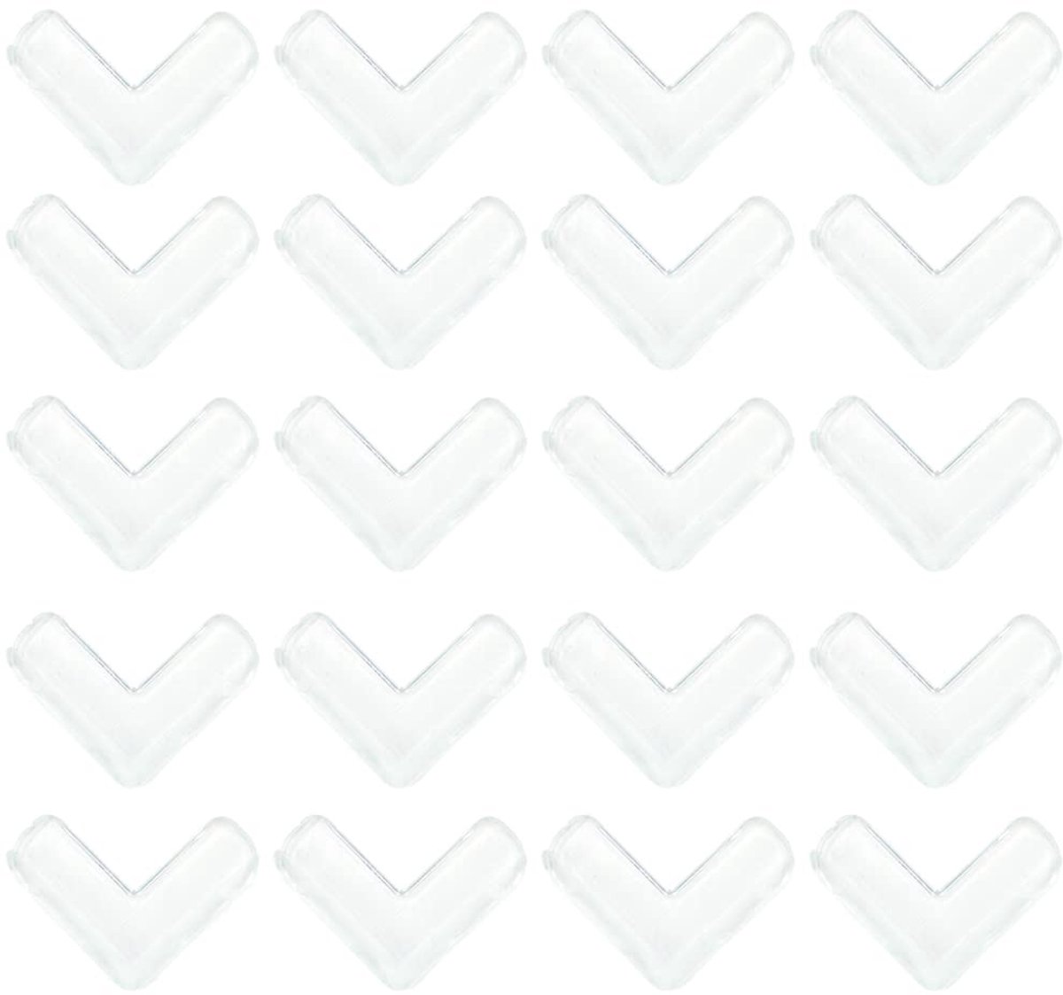 Dailygoods- Hoekbeschermers 20 Stuks - Baby Veiligheid - Hoekbescherming - Meubelbescherming - PVC - Antislip Plakband