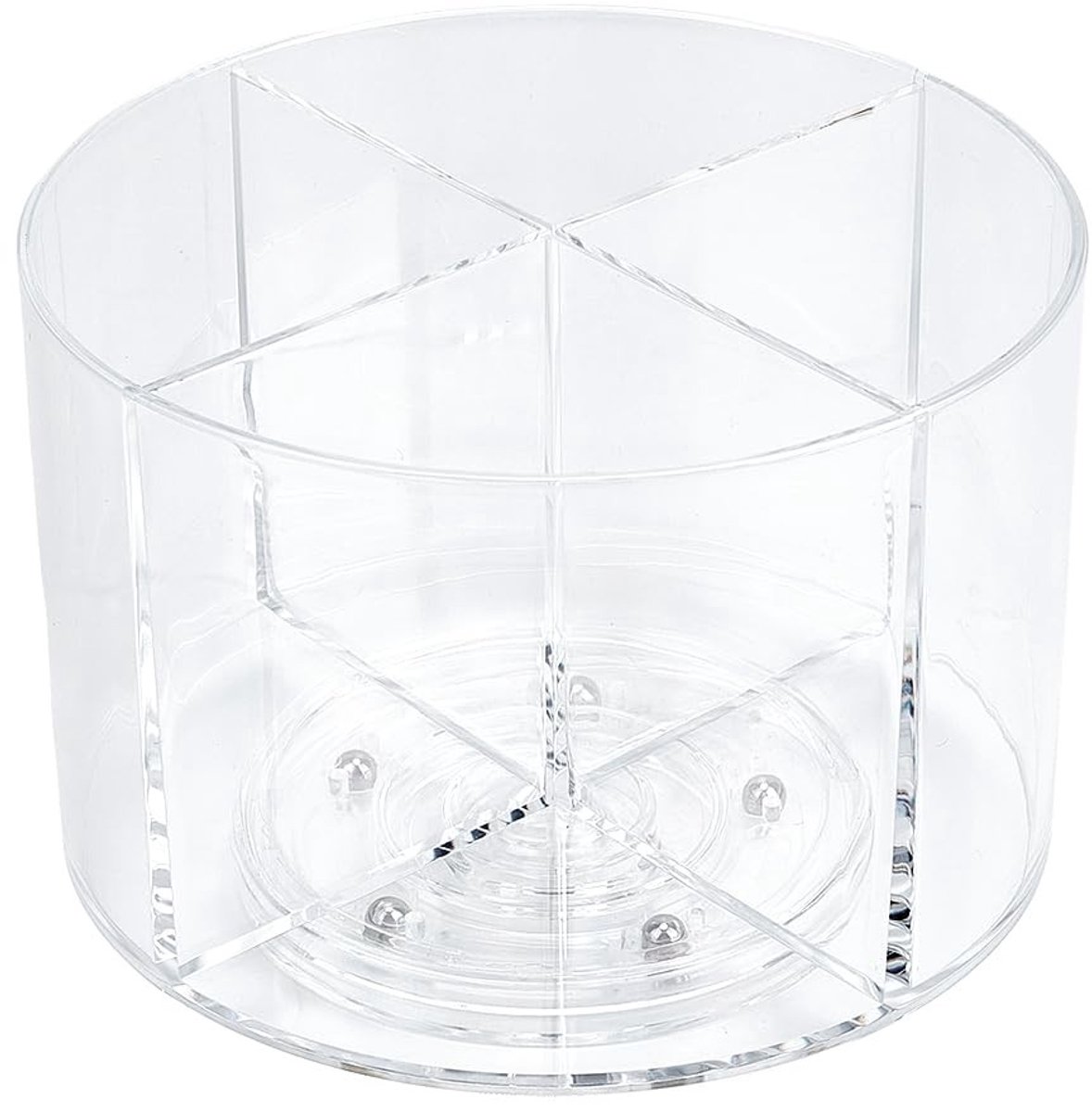 Dailygoods- Drankpakket Organizer 360° Rotatie - Ronde Draaitafel - Compartimenten - Ruimtebesparend - Transparante Muren - Ideaal voor Keuken en Opslag - Keukenorganizer
