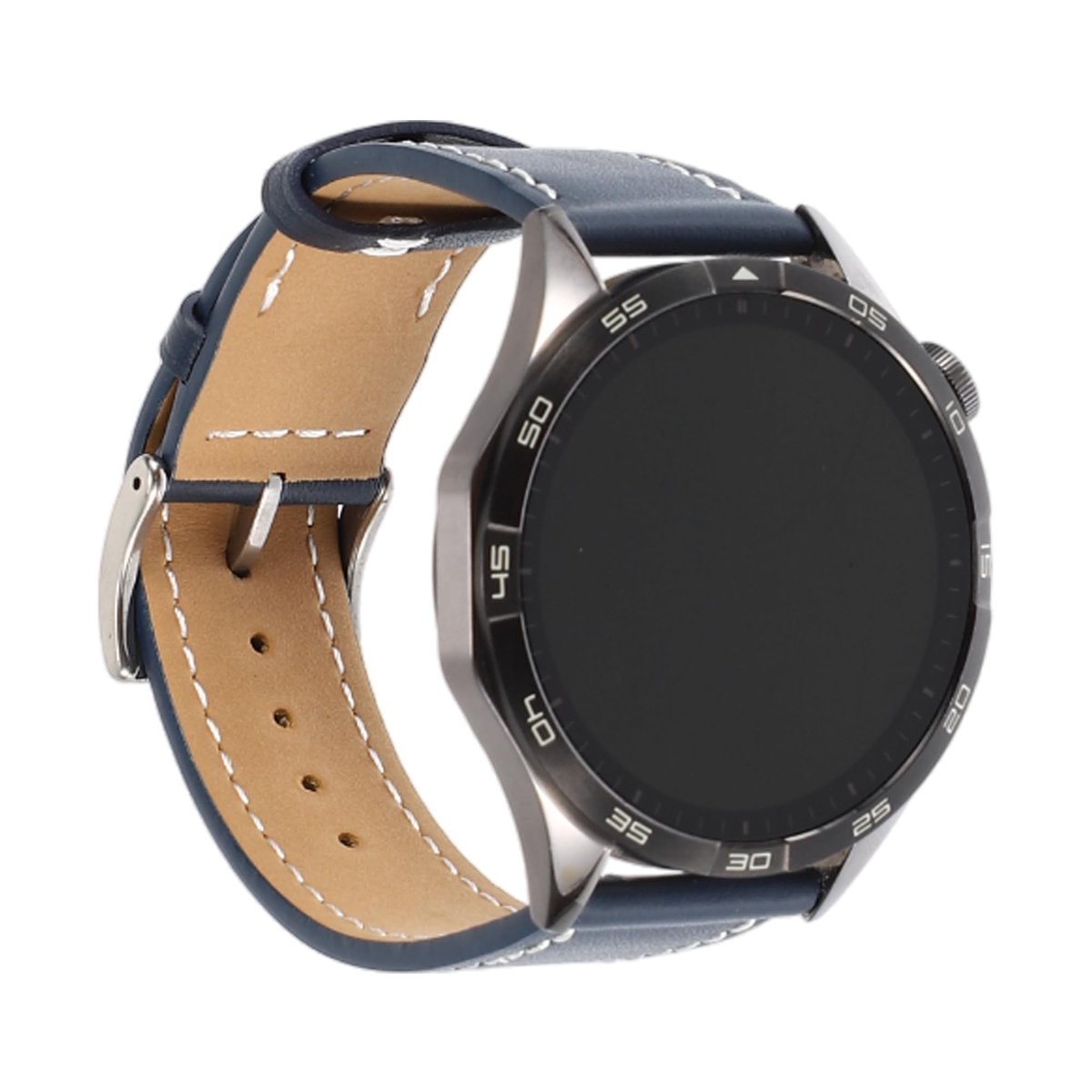 Dailygoods- Horlogeband Rundleer - 20 mm - Vochtbestendig - Duurzaam - Voor Heren/Dames - Snelsluiting - Unieke Textuur - Horlogebandje