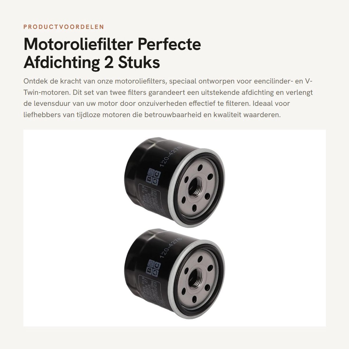 Dailygoods- Motoroliefilter Perfecte Afdichting - Oliefilter voor Enkele Cilinder/V-Twin Motoren - Metaal - OEM 136-7848/120-4276/127-9222 - Verlengt Levensduur Motorolie