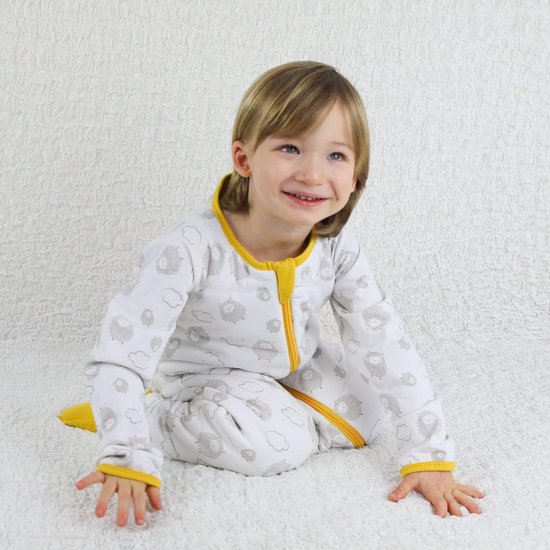 Slaapzak met voeten - Baby slaapzak - Warm de winter door - Extra ademend - 2.7 TOG - Wit van slaapzak-met-voeten — afbeelding 2