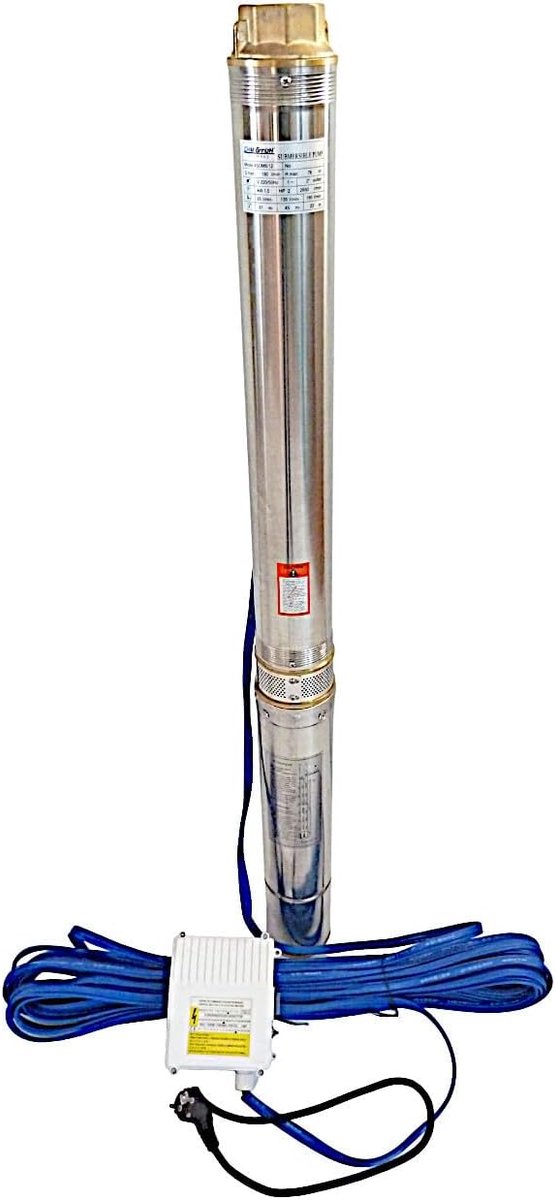 Bronpomp - Waterpomp - Water Oppompen - Zandbestendig - 180 L/min - Zilverkleurig