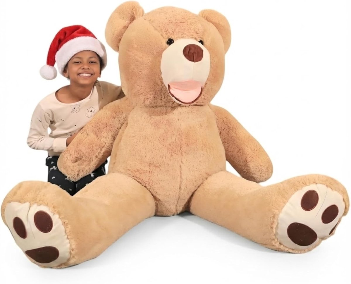 XXL Knuffelbeer - Grote Pluche Beer - Decoratie Kamer - Ultra Zacht Materiaal - 160 cm - Beige