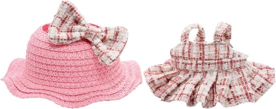 Handgemaakte Poppenkleding Set (3-delig) voor 17 cm Poppen in Puur Roze van Merkloos — afbeelding 4