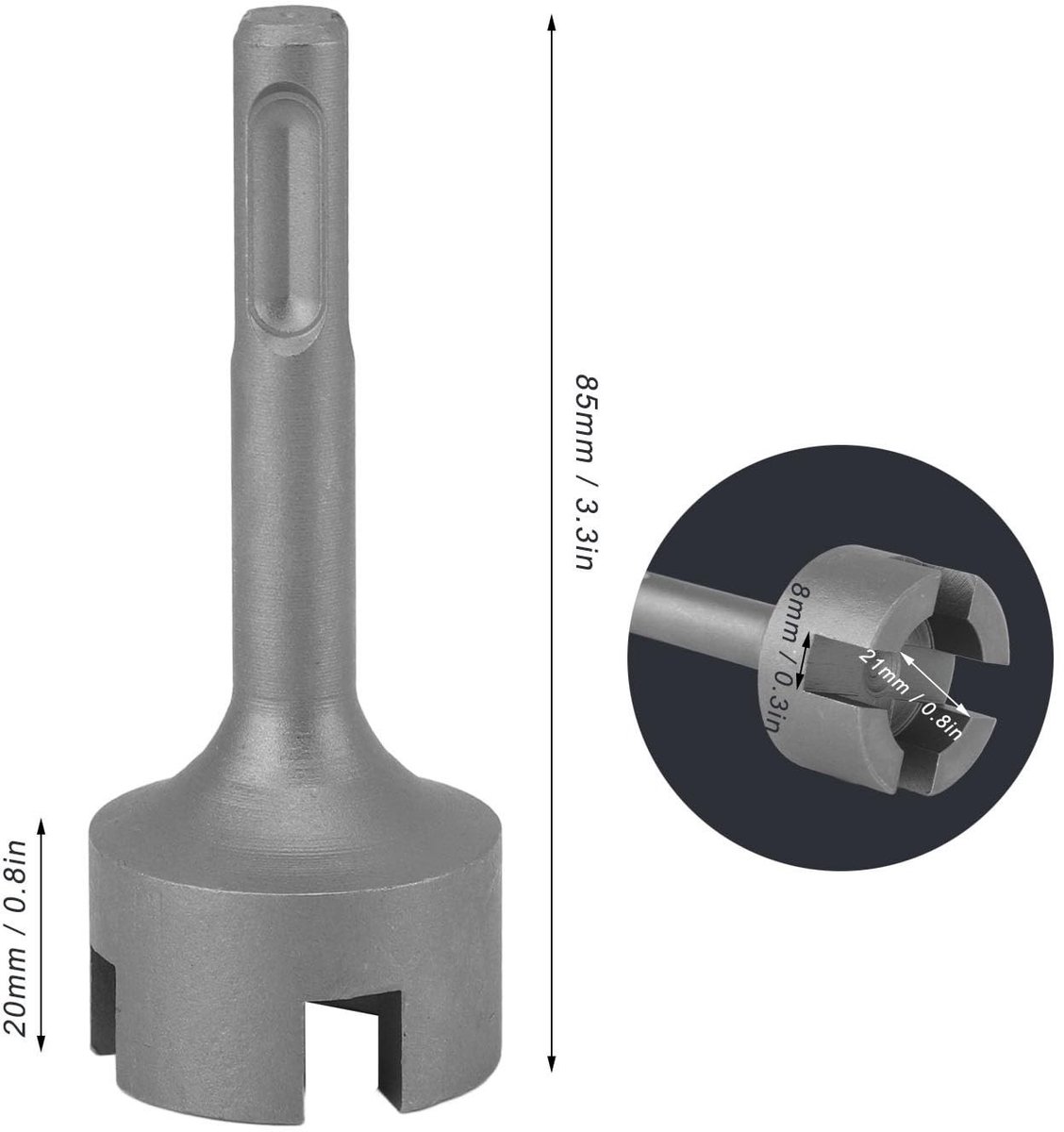 Dailygoods - SDS Plus Aarde Stang Schroefdriver - Metaal Boor voor Rotary Hammer