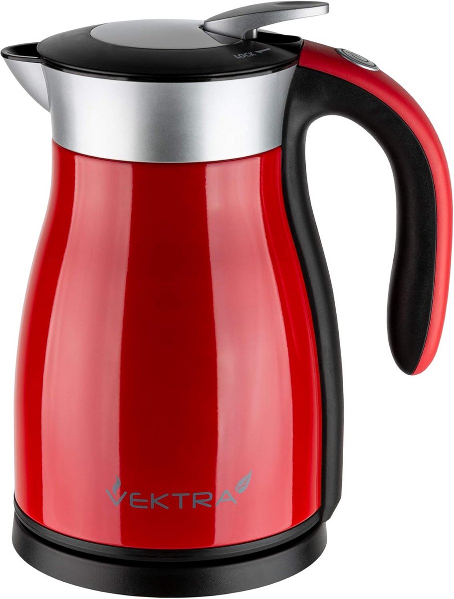 Vacuüm Waterkoker - Thermoskan - Warm Water Houden - Dubbelwandige Isolatie - 15 Liter - Rood