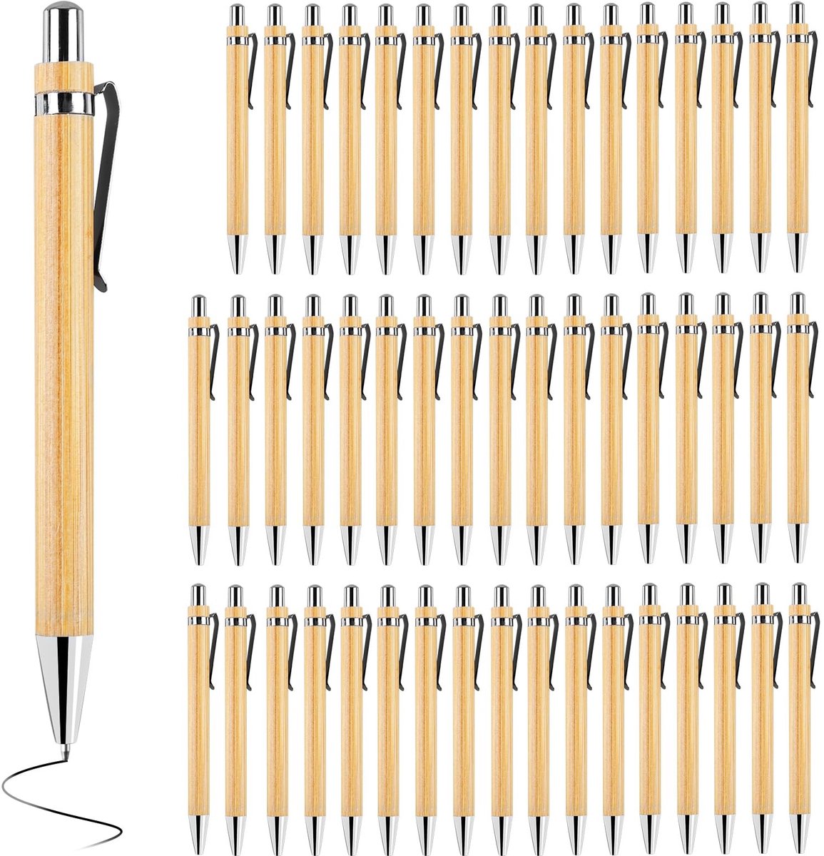 Dailygoods- Balpen Gepersonaliseerd - Houten Balpen - Milieuvriendelijk - Hoogwaardige Vullingen - Zwarte Navulkleur - 14 cm Schrijfprestaties - Schrijfgerei
