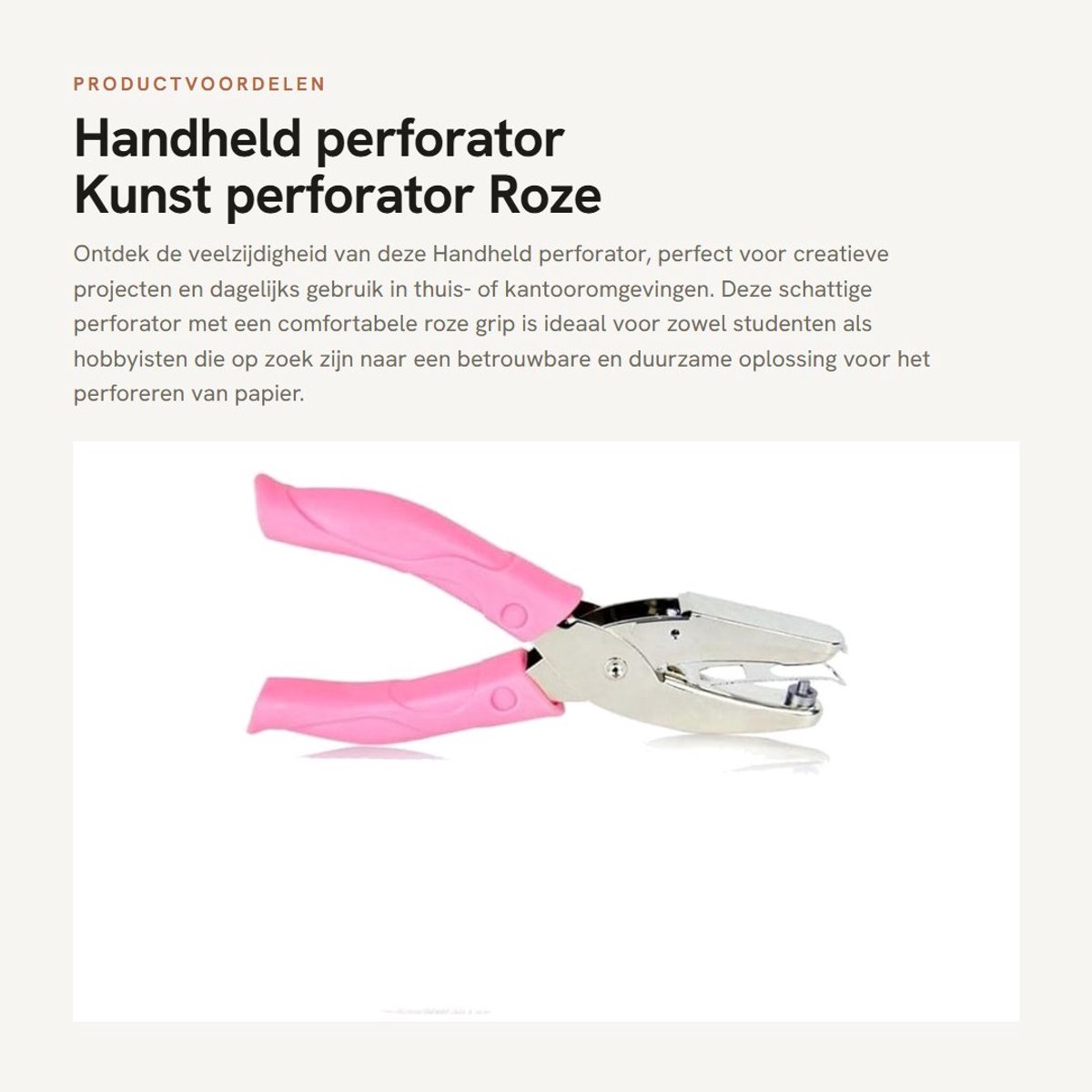 Dailygoods- Perforator Handheld - Metalen Perforator - Lichtgewicht - Afneembare Beschermhoes - Compact Formaat - 5 Patronen - Ponsmachine