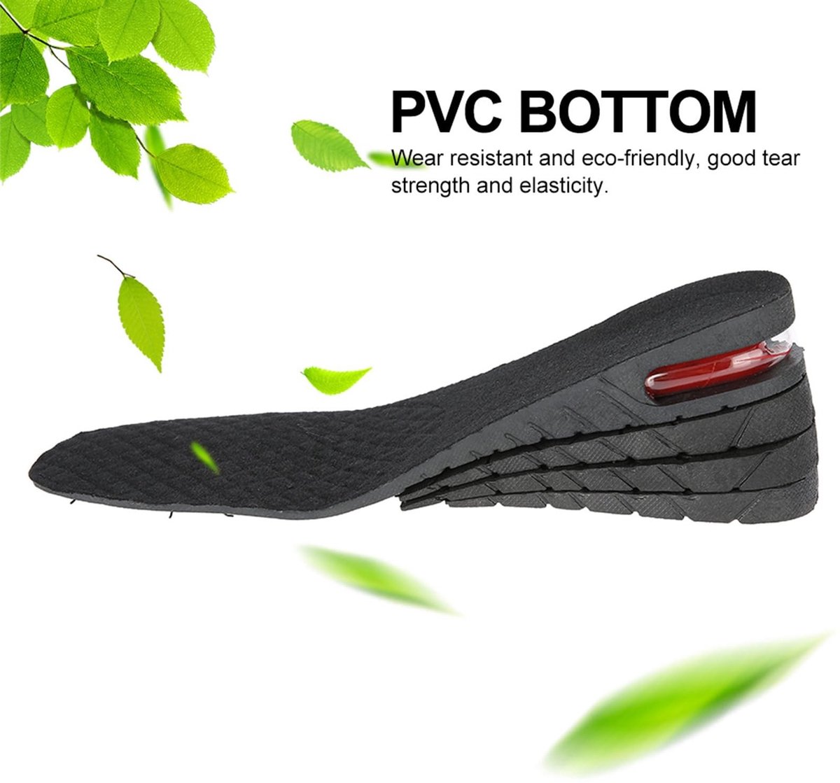 Dailygoods- Inlegzolen Hoogte Verhoging - 4 Lagen - Zweetabsorberend - Hielspoor - Antislip - Geschikt voor Mannen/Vrouwen - Hoogteverhogende Zolen