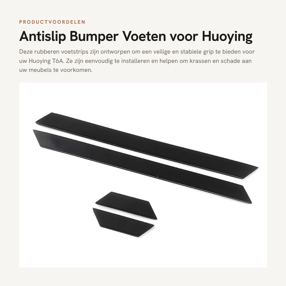 Dailygoods- Rubberen Voetstrips Antislip - Vervangende Voeten - Set van 4 - Geschikt voor T6A - Veilig verpakt - Klanttevredenheid gegarandeerd - Laptopvoeten