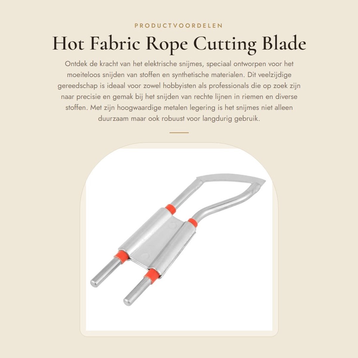 Dailygoods - Hot Fabric Rope Cutting Blade - Elektrisch Snijmes - Duurzaam en Robuust - Geschikt voor KD-7-3 KD-5-3 KD-8-3 - Perfect voor het Snijden...