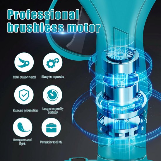 Dailygoods - Accu Snoeischaar - Elektrische Snoeischaar - Rubber Handvat - 40 mm Snijdiameter - Geschikt voor Makita Accu's - Modern Design van Dailygoods — afbeelding 5