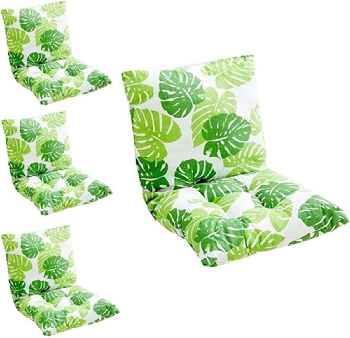 Stoelkussens Set - Zitkussens Binnen Buiten - Comfort Verhogend - Met Bevestigingsbanden - 40x40cm - A2