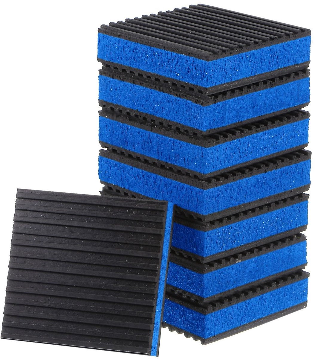 Dailygoods- Trillingsdempers 8 Stuks - Rubber/EVA Schokabsorberend - Antislip Pads - Voor Airconditioner/Wasmachine - 3x3x7/8 Inch - Vermindert Lawaai - Schokabsorberende Pads