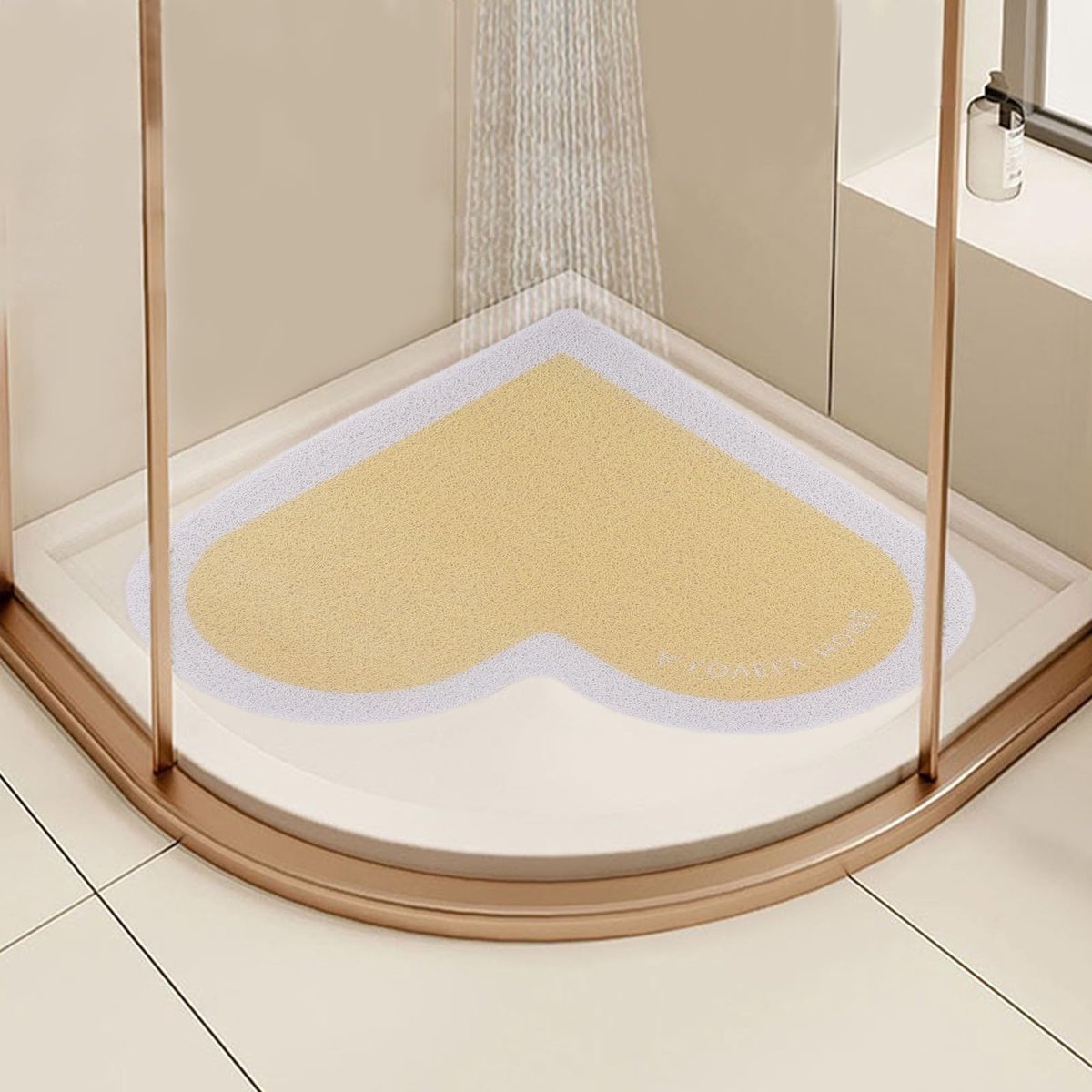 Dailygoods- Hoekdouchemat Antislip - Schimmelbestendig - 60 x 60 cm - Sneldrogend - PVC Badmat - Veiligheidsontwerp