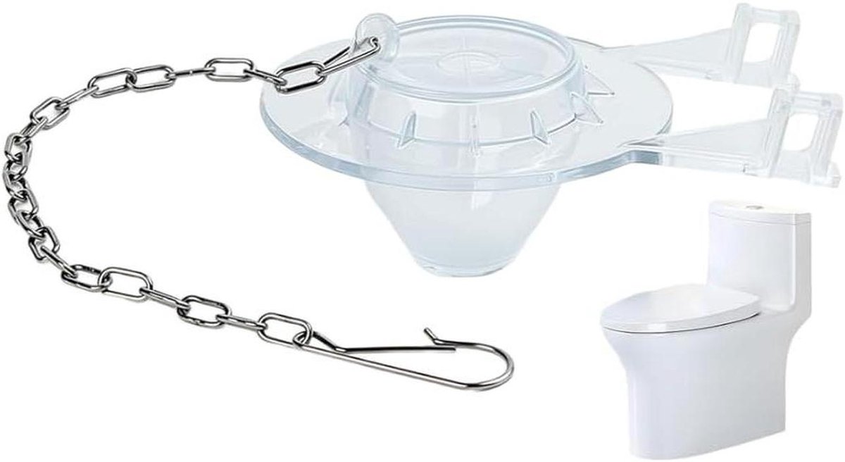Toilet Tank Klep - Afvoerafdichting Stopper - Toilet Reparatie - Duurzaam PVC - 2 Inch - Helder