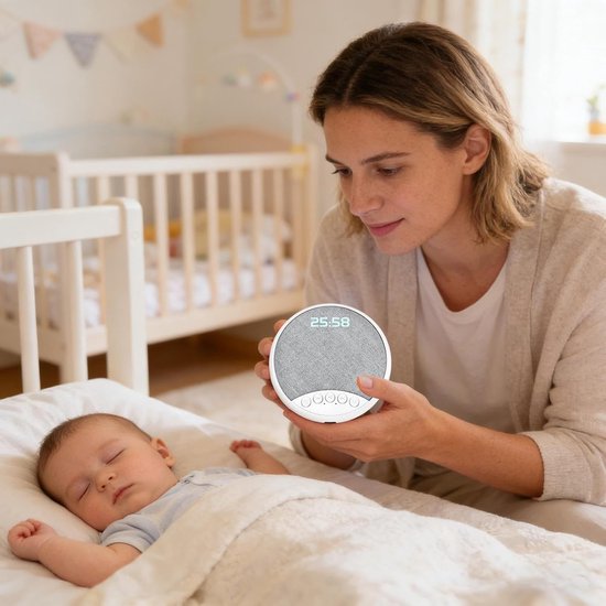 Ondersteunende Slaap Speaker - Nachtelijke Geluidsbox - Rustgevend Slapen - Gerichte Geluidsoverdracht - 9.7x9.7x1.2cm - Grijs — afbeelding 3