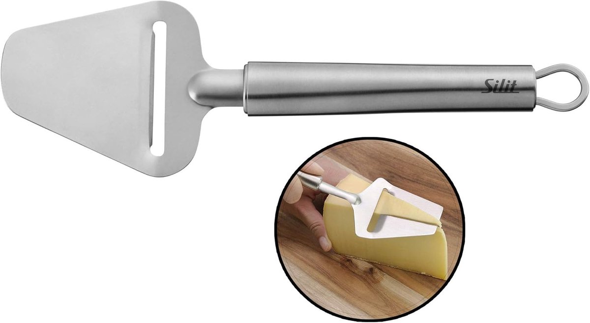Kaasschaaf - Kaasmes - Kaas Snijden - Scherpe Kartelrand - 24 cm - Zilverkleurig
