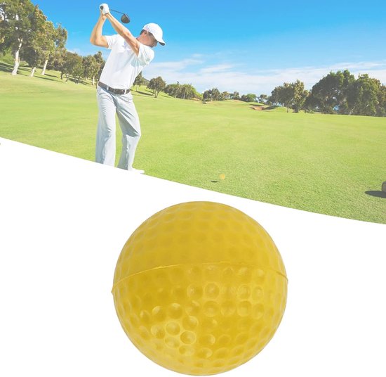 Foam Golf Oefenballen - Zachte Golfballen - Golftraining Binnen - Realistisch Gevoel - Bulk Pakket - Geel — afbeelding 2