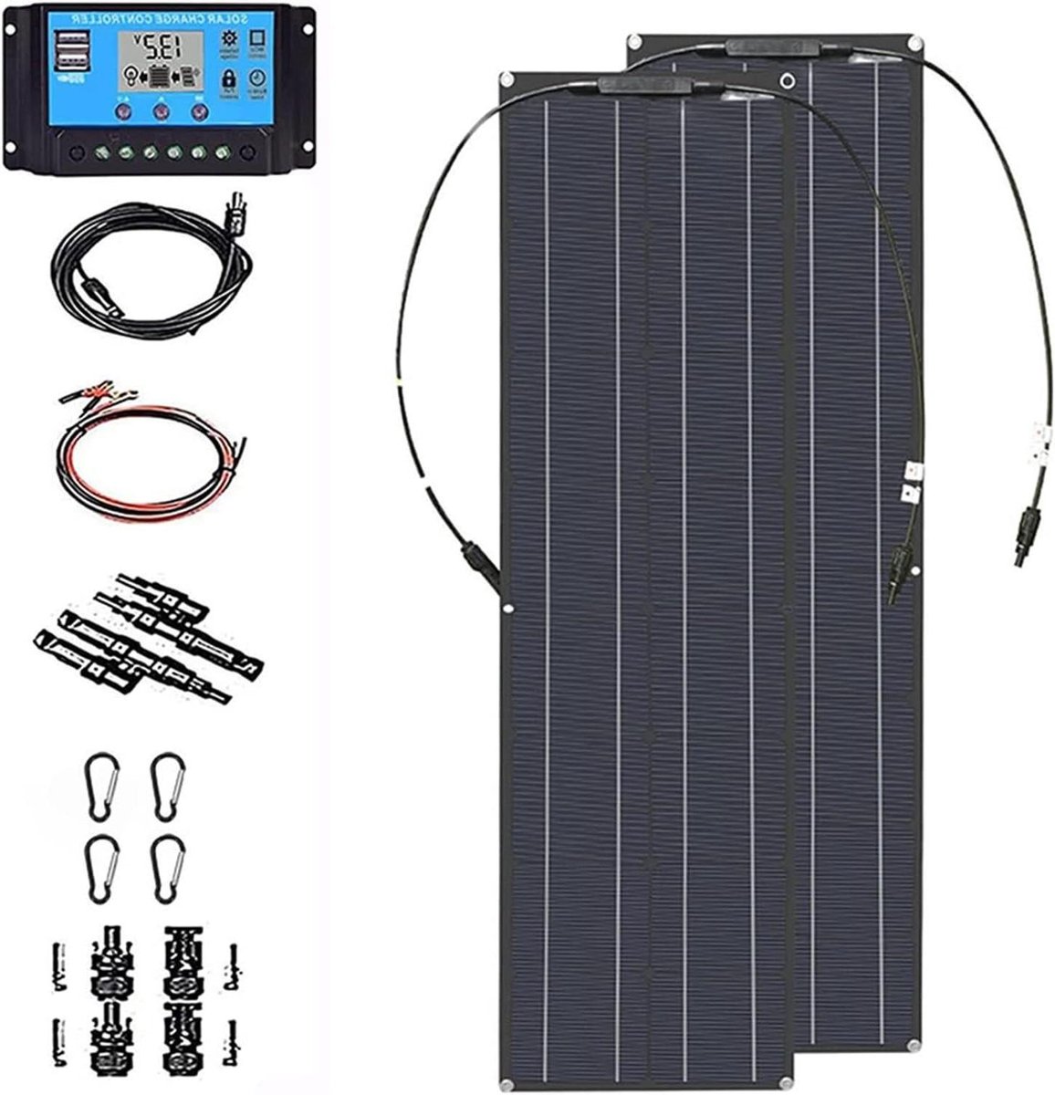 Flexibel Zonnepaneel - Draagbare Energie - Energie Opwekken - Hoge Conversie - 200W - Zwart