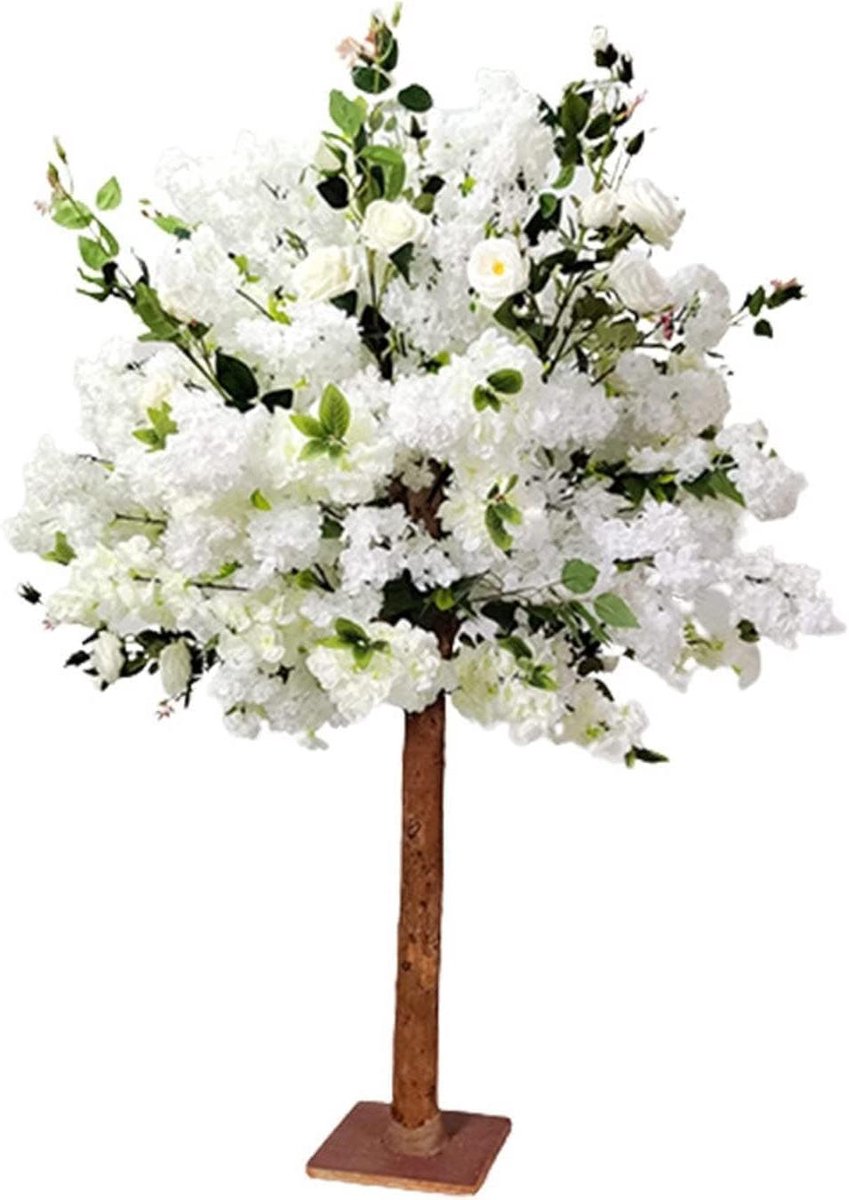 Kunstboom Perzikbloesem - Nepbloemen - Decoratie Binnen - Levensechte Replica - 2 Meter - Roze