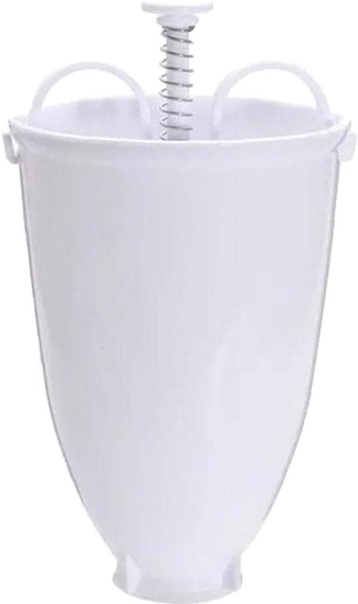 Donut Maker - Bakvorm Deegverdeler - Zelf Gebak Maken - Handmatige Bediening - 9x18cm - Wit