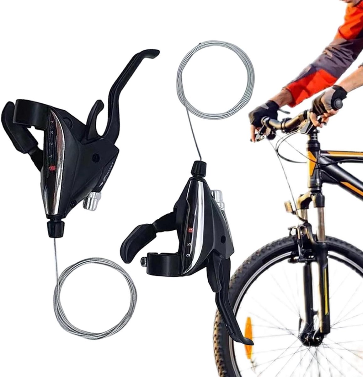 Fietsversnellingshendel - Schakelhendel Paar - Fietsen - Geïntegreerde Schakelsystemen - 3 x 9 Versnellingen - Zwart