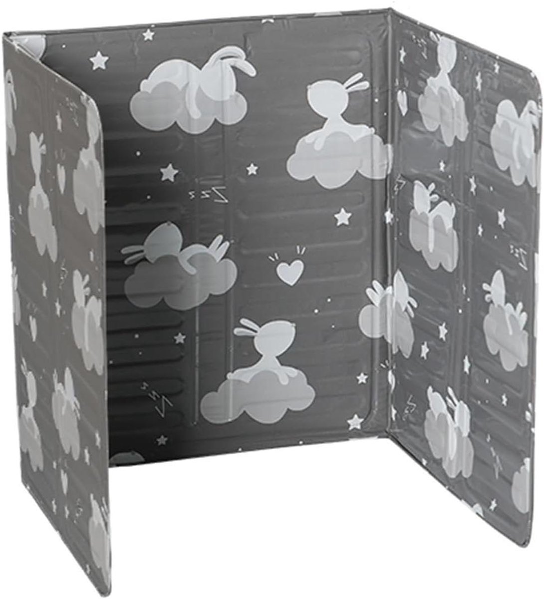 Olie Spat Guard - Spatscherm Keuken - Koken Beschermen - Opvouwbaar Aluminiumfolie - 325 cm Hoog - Grijs