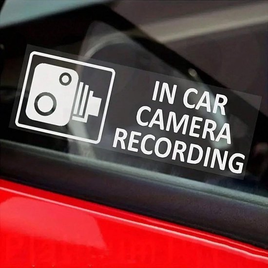 Beveiligingsstickers Auto - Waarschuwingsstickers Voertuig - Diefstal Afschrikken - Visuele Afschrikking - CAMERA - Meerkleurig — afbeelding 3