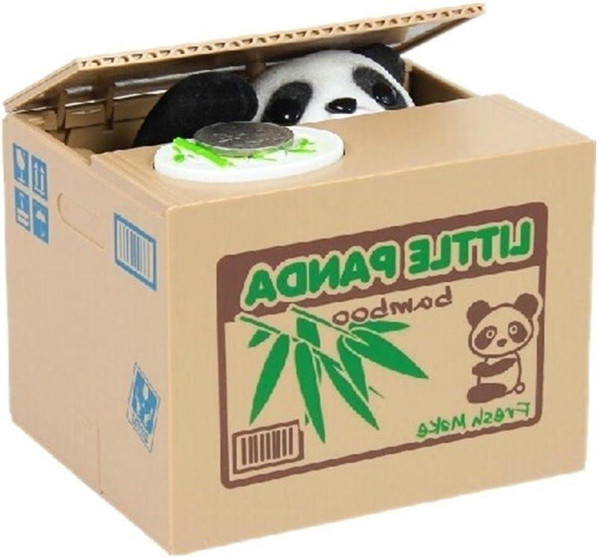 Design Cute Panda vliegen de zilveren box spaarpot medaille box spaarpot