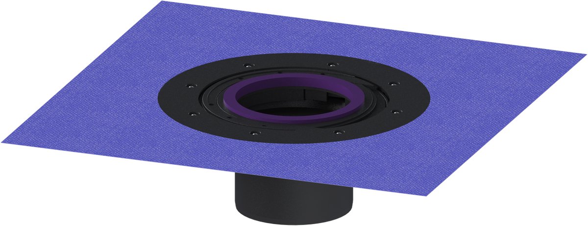 KESSEL-verlengstuk - H: 120 mm, met lijmflens, 48900