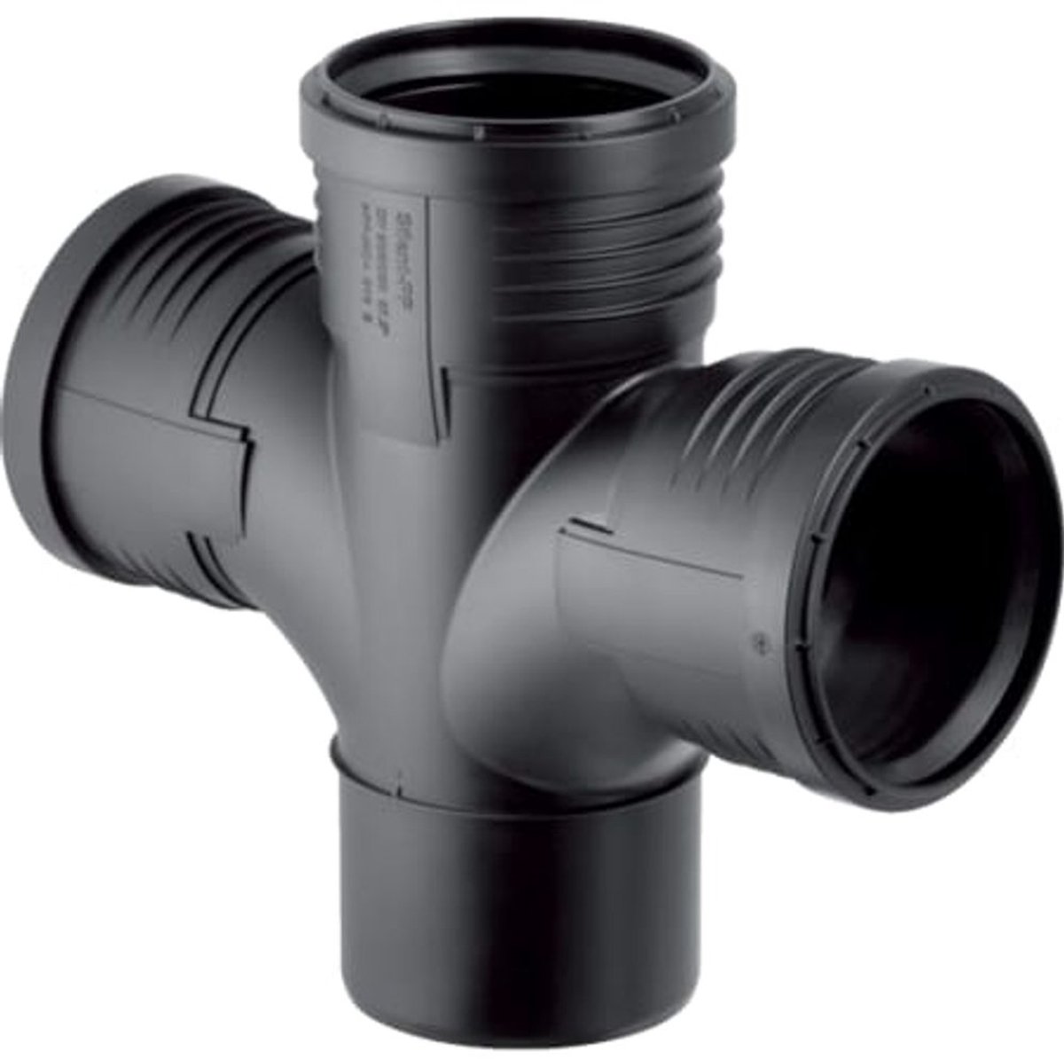 Geberit Silent-PP Bocht-T-stuk 87,5° dubbel, DN 100 / 100 / 70, 390.567.14.1