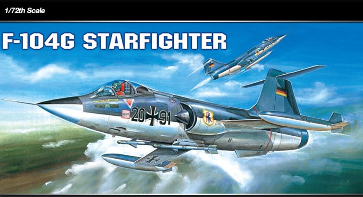 Academy Modelbouwpakket Militaire voertuigen - 12443 Lockheed F-104G Starfighter Bundesmarine - Duitse Straaljager Plastic - 1:72 - Modelbouw