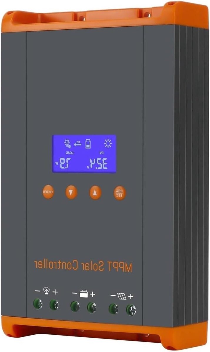 Zonne-laadregelaar, 60A MPPT Solar Laadregelaar 12 V/24 V/36 V/48 V LCD Dispaly Max Zonnepaneel PV 160 Ondersteuning Parallel En Eenheden