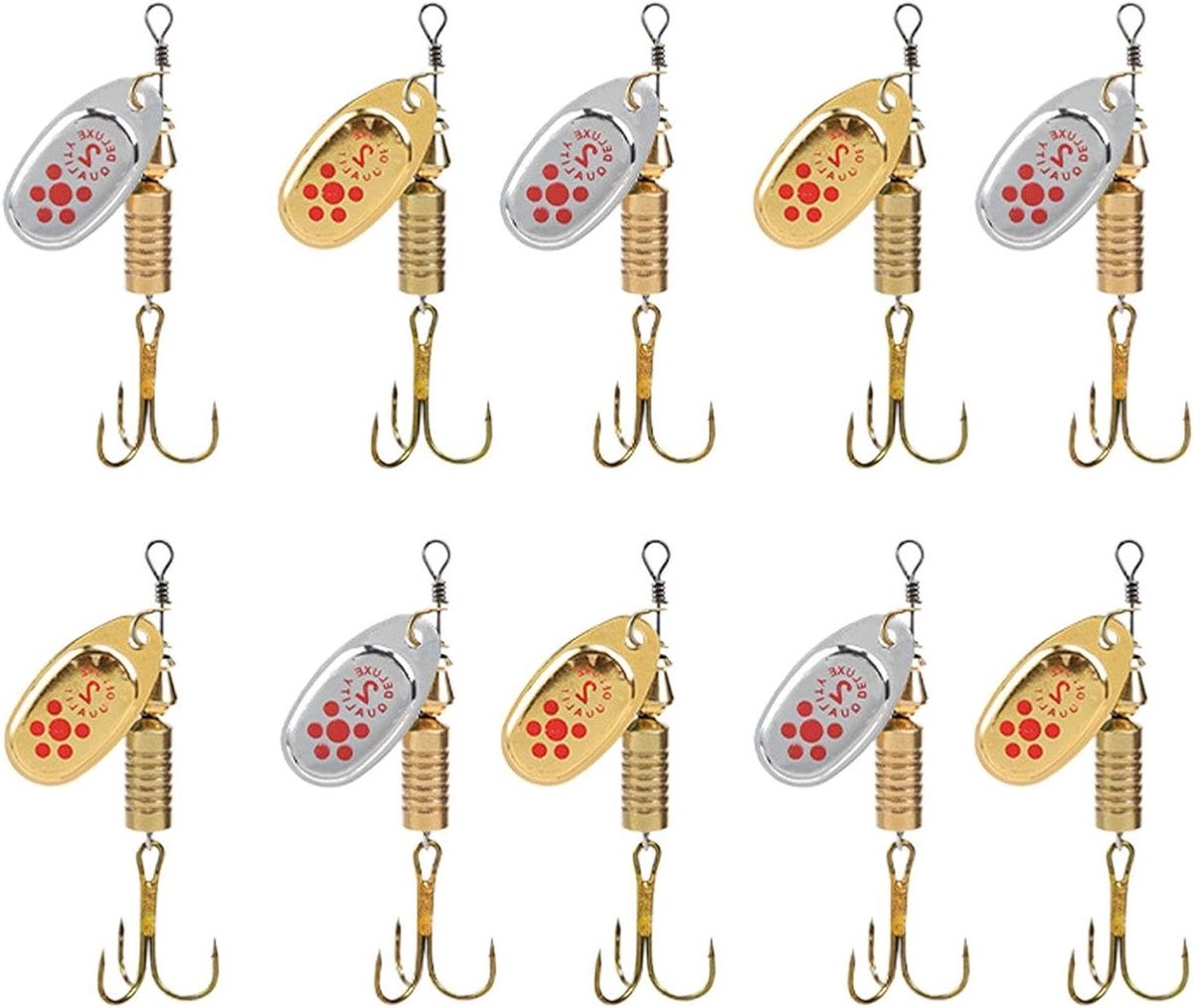 Spinner Baits - Visaas kunstaas - Vissen vangen - 360 graden draaibaar - 63 cm - Goud