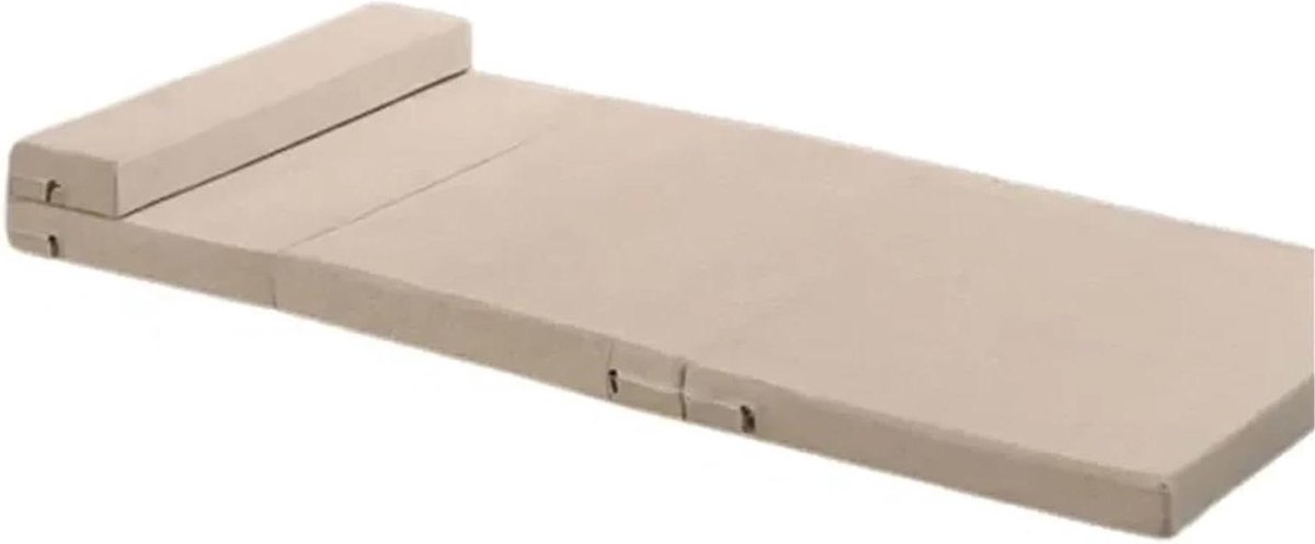 Opvouwbare Matras - Vouwbed Matras - Gast Vriendelijk - Memory Foam - 100x200x5cm - Beige