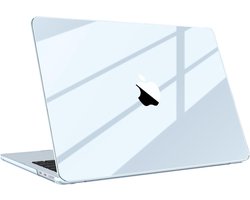 Fintie Compatible with MacBook Air 13.6 inch 2026 M5 / 2025 M4 / 2024 M3 / 2022 M2 Case - Hard Shell Thin Plastic Lightweight Protective Case Crystal Sky Blue (Ultra Thin)
