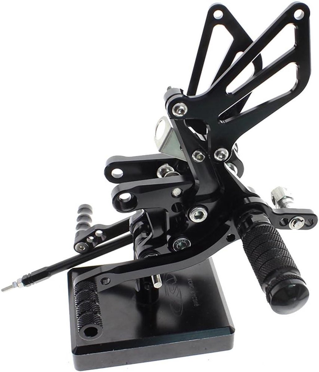 Motorfiets Voetsteunen - Verstelbare Rearsets - Sportief Rijden - CNC Aluminium - 1.2 Kilogram - Zwart
