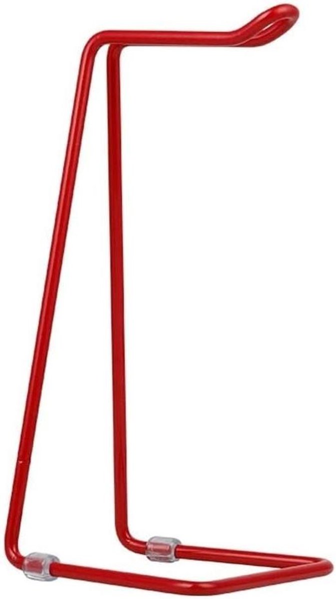 Koptelefoonhouder - Oortelefoonstandaard - Bureau Organisatie - Stabiele Metalen Basis - 10x10x10 mm - Rood