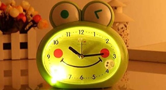 Kinderwekker - Nachtlampje Snooze - Tijd Bijhouden - Stil Elektronisch - Kubus Vorm - Wit — afbeelding 3