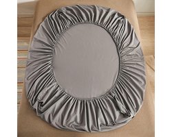 Beydodo Hoeslaken met diepe hoeken, lakens 200 x 220 cm, effen lichtgrijs, katoenen matrasbeschermer voor hotel