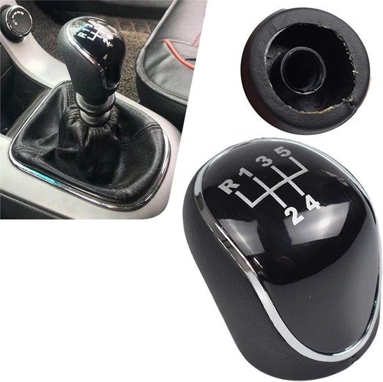Versnellingspookknop - Pookknop hoofd - Auto interieur - Comfortabel gevoel - 5 versnellingen - Zwart — afbeelding 4