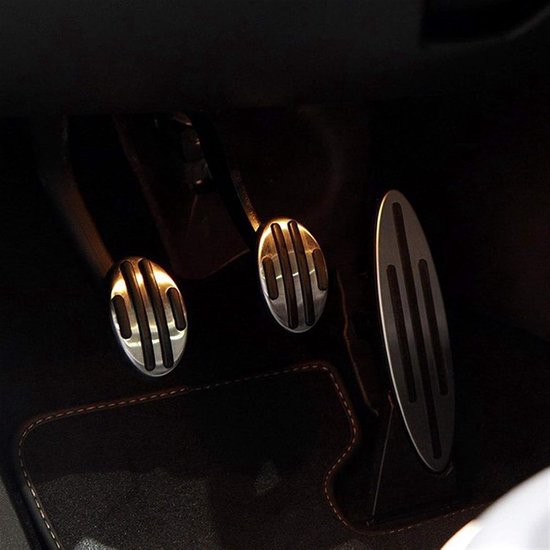 Pedaalhoezen Set - Auto Interieur - Veiliger Rijden - Antislip Rubber - One Size - Zilver — afbeelding 2