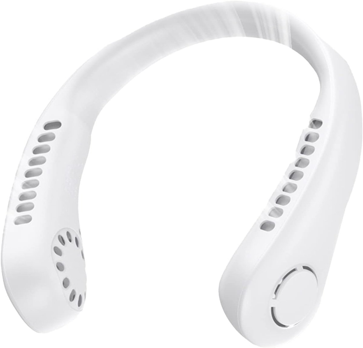 Ulisem - Nekventilator - Bladloos en veilig - 48 uitlaten - 5 snelheden - 25dB stil - 8 uur batterij - USB-C - 360° luchtstroom - Voor reizen en kantoor - Wit