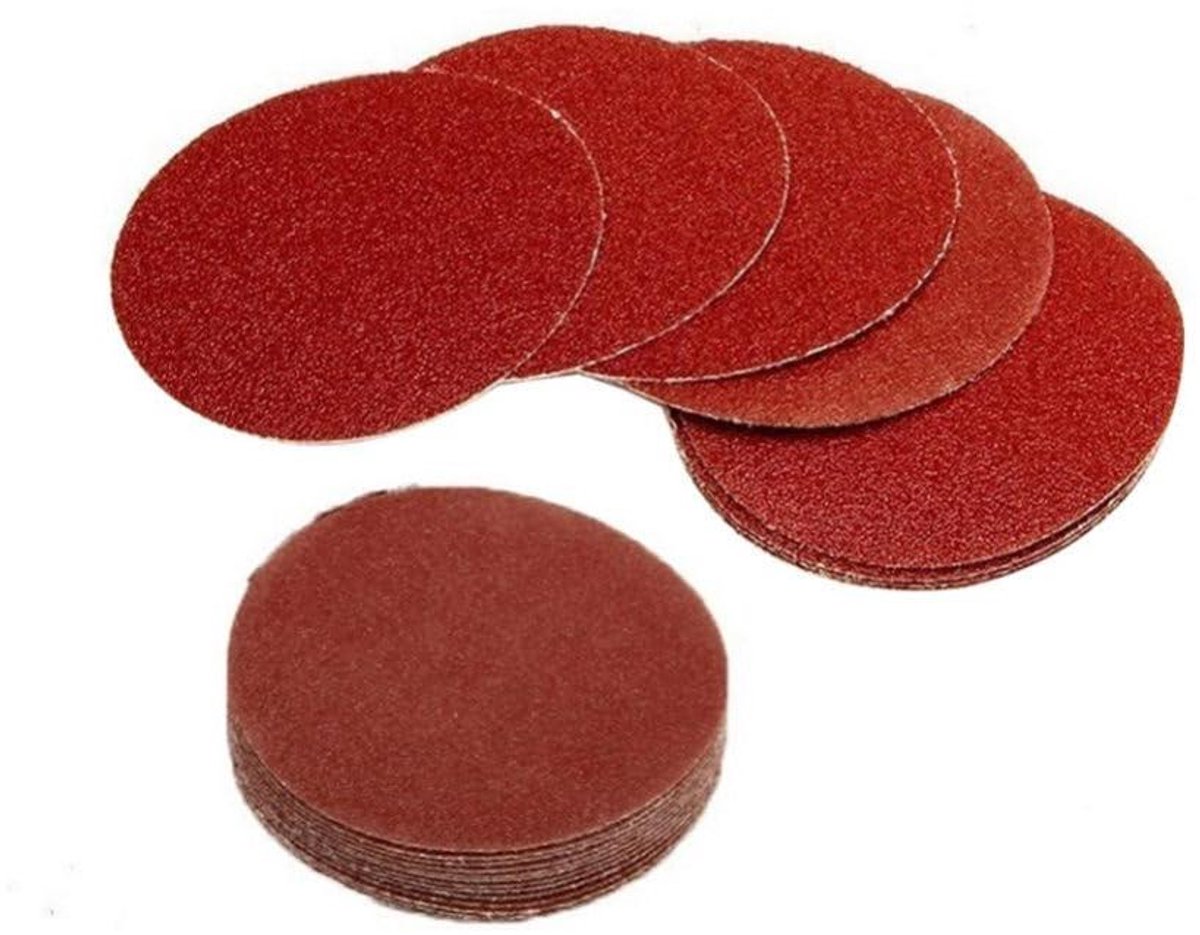 Schuurpapier Schijven - Polijstschijven - Oppervlakken Bewerken - Aluminiumoxide - 225 mm 10 Stuks - Rood