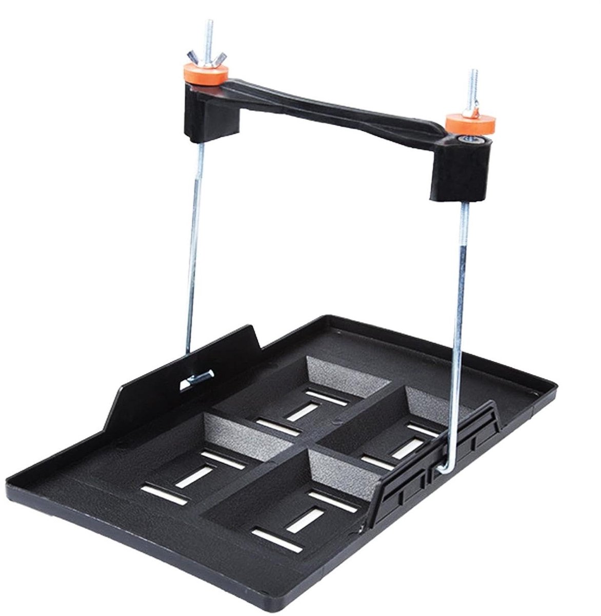 Accubak Beugel - Batterijhouder - Voertuig Stabiliteit - Verstelbare Klem - 29-35.5 cm - Zwart