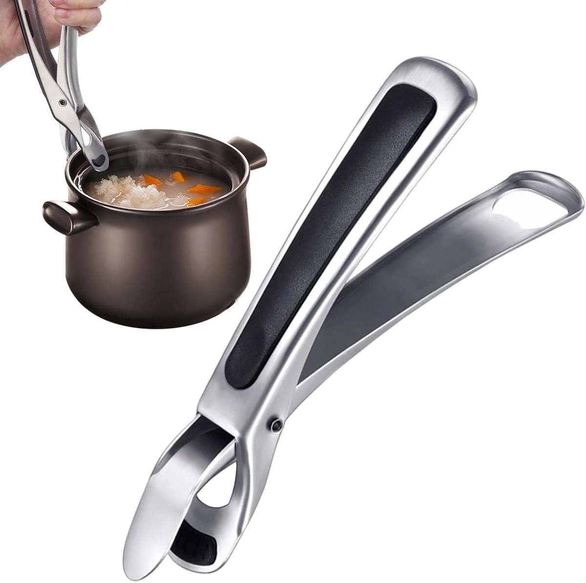 Hot Plate Gripper - Hot Bowl Dish Plate Gripper, Plate Gripper Pliers, Anti-Burns Multifunctional Plate Gripper, Bowl Dish Plate Pizza Pan Gripper Heat Clips Pliers Clamp for Pots Bowls